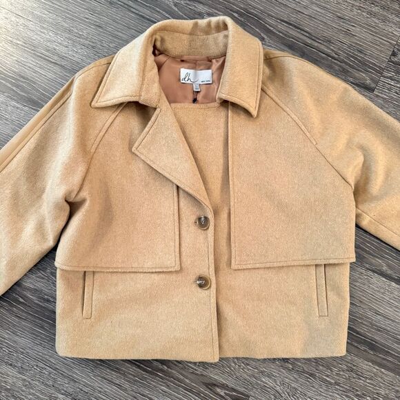 dh New York Easton Pieced Trench Jacket New - Picture 3 of 9